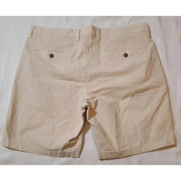 Johnnie-O Khaki Golf Shorts Men 35 Gray Chino Flat Front Outdoor Casual - Picture 2 of 11